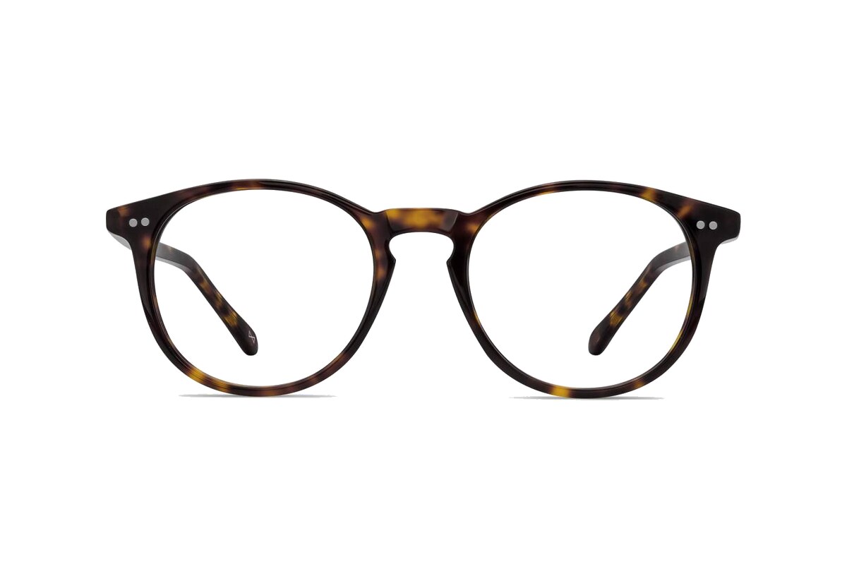 Tortoise round acetate frame.